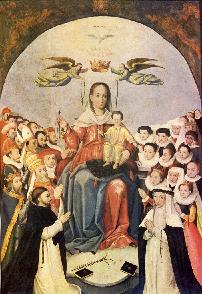 707x1029 Fileour Lady Of The Rosary.jpg - Our Lady Of The Rosary Painting