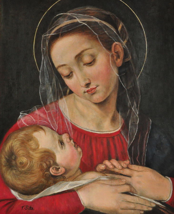 731x900 Our Lady Of Divine Providence Painting By Terry Sita - Our Lady Painting