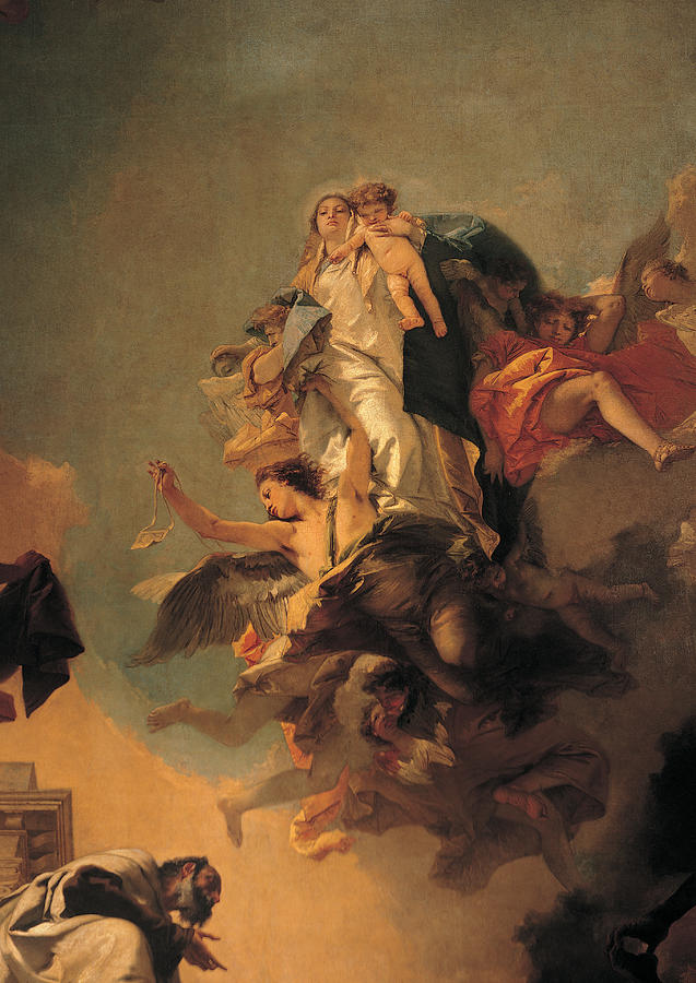 637x900 Our Lady Of Mount Carmel Painting By Tiepolo Giambattista - Our Lady Painting