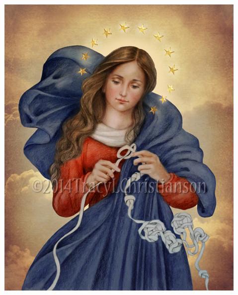 479x594 Our Lady Undoer Of Knots Print - Our Lady Painting