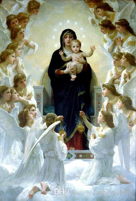 433x640 2018 Our Lady Of The Angels Virgin Mary Print Madonna And Child - Our Lady Painting