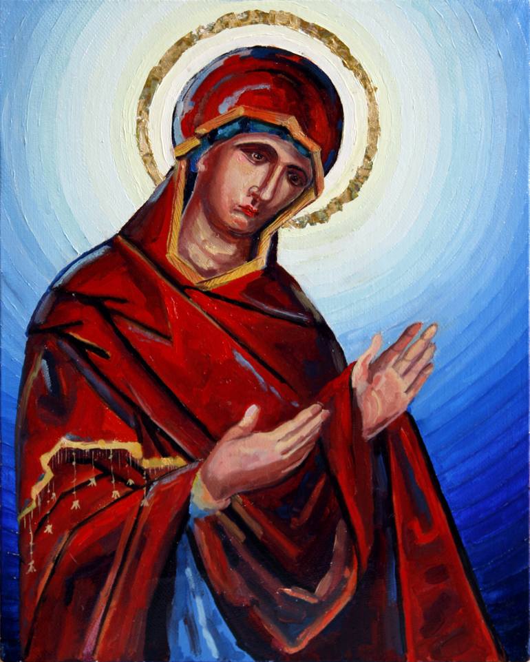 770x961 Saatchi Art Our Lady Painting By Katerina Pantakova - Our Lady Painting