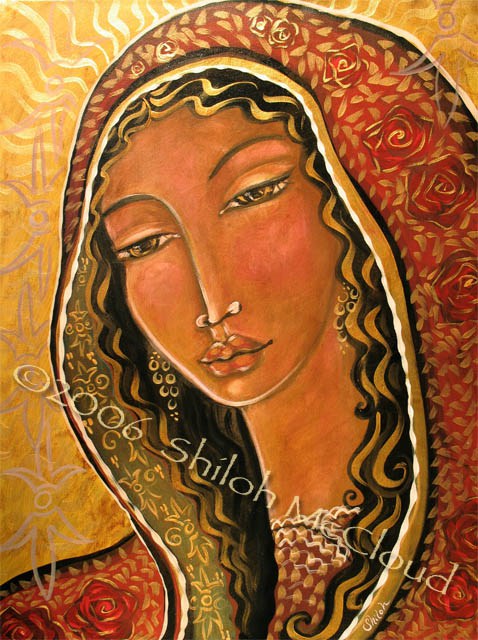 478x640 Art Our Lady Of The Red Thread - Our Lady Painting