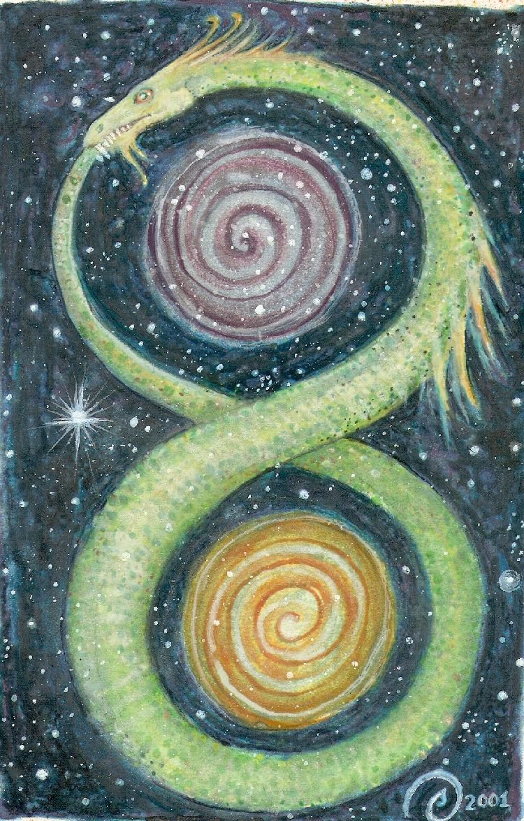 750x1175 Ouroboros By Salshep - Ouroboros Painting
