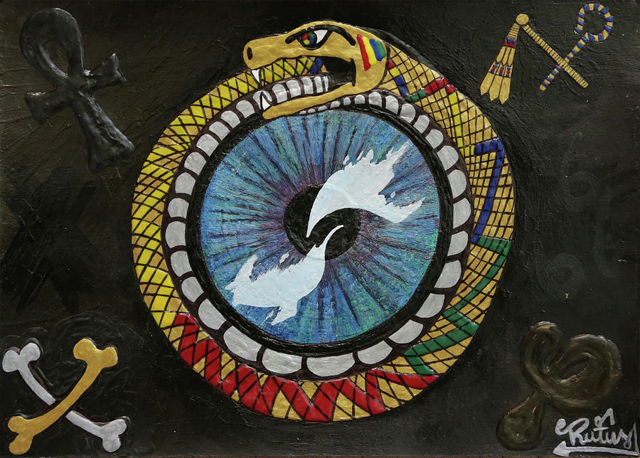 900x644 The Ouroboros Painting By Rufus J Jhonson - Ouroboros Painting