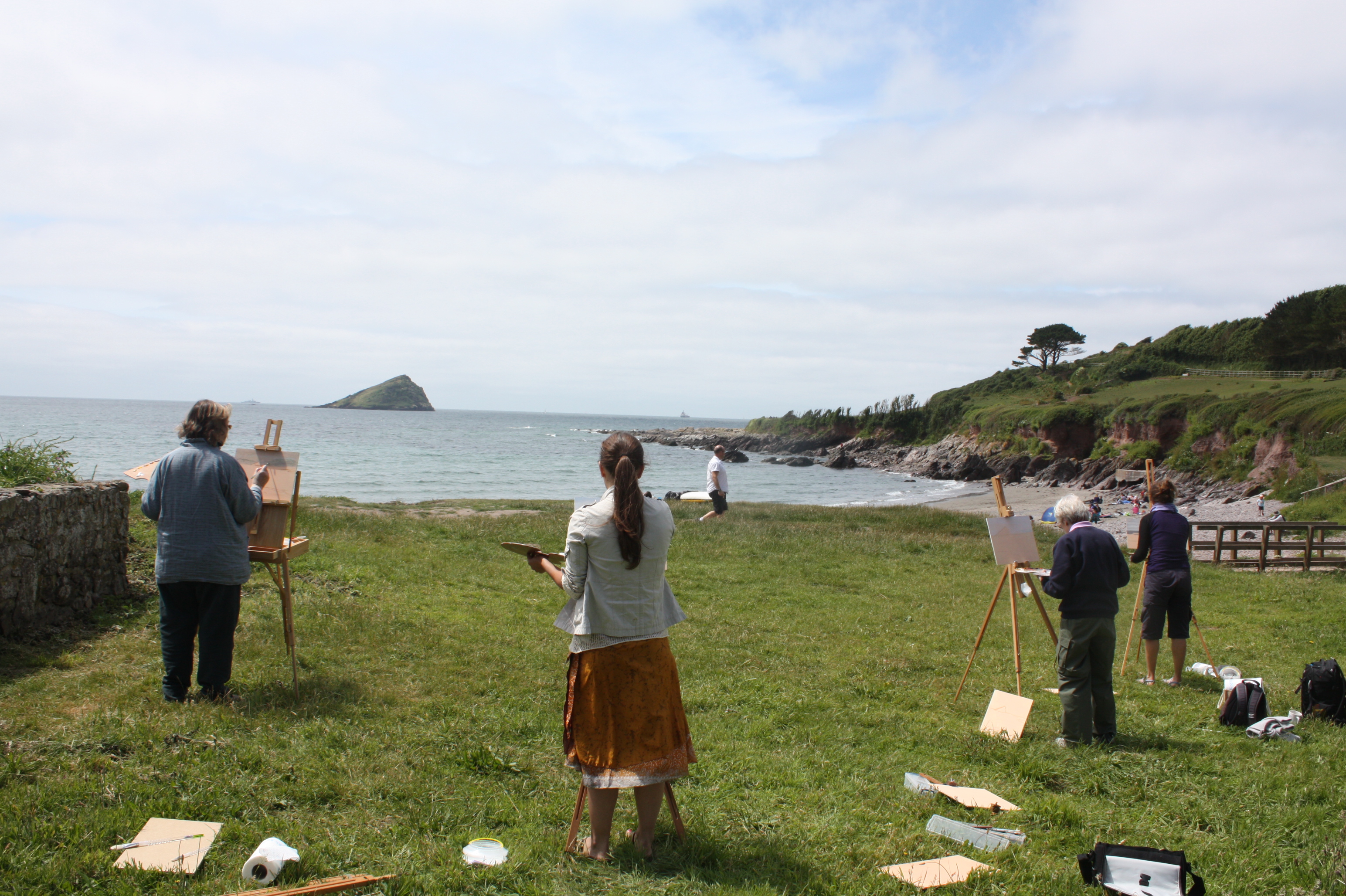 3088x2056 Outdoor Painting Workshop Wembury 30th June 2013 Dave Crocker - Outdoor Painting