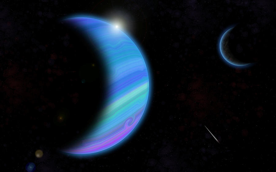 900x562 Outer Space Dance Digital Painting Painting By Georgeta Blanaru - Outer Space Painting