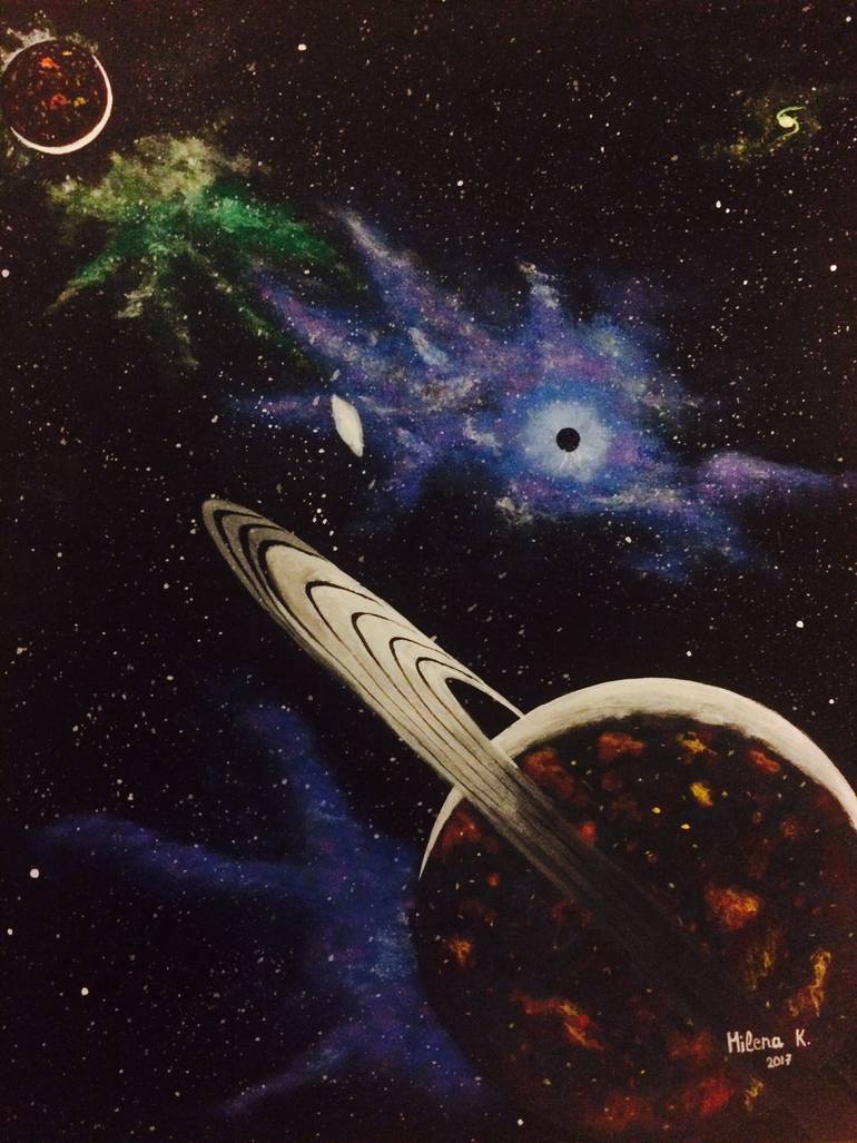 770x1027 Saatchi Art Outer Space Painting By Milena - Outer Space Painting