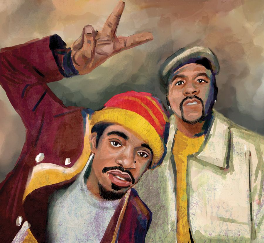 900x829 Outkast Celebrity Loves Urban Art, Amazing Art - Outkast Painting