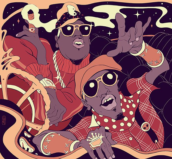 660x609 Outkast Outkast Hip Hop, Hiphop And Band Posters - Outkast Painting