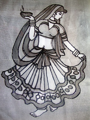 298x396 How To Do Glass Painting - Outline Painting