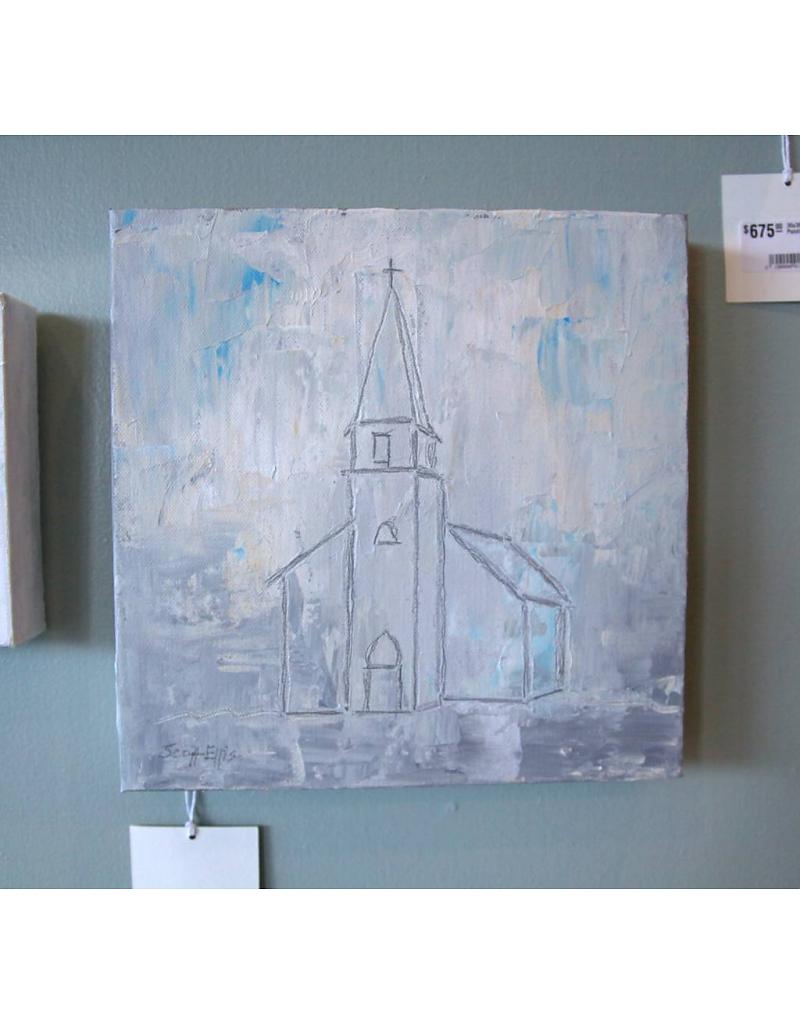 800x1024 Scott Ellis 10x10 Church Outline Painting - Outline Painting