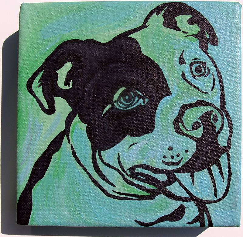 800x779 Pit Bull Woof Factory - Outline Painting