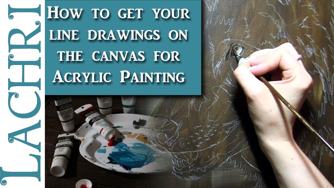 1280x720 How To Get Your Outline On Your Canvas When Painting In Acrylics - Outline Painting Canvas