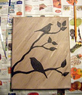 277x320 Tippytoe Crafts Yah Bird Art Simple Painted Canvas, Outline - Outline Painting Canvas