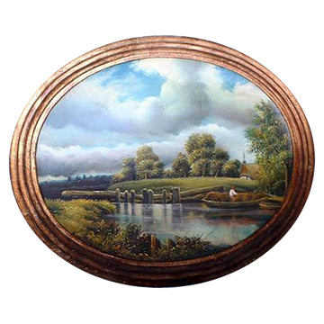 360x360 Oval Wooden Painting - Oval Painting