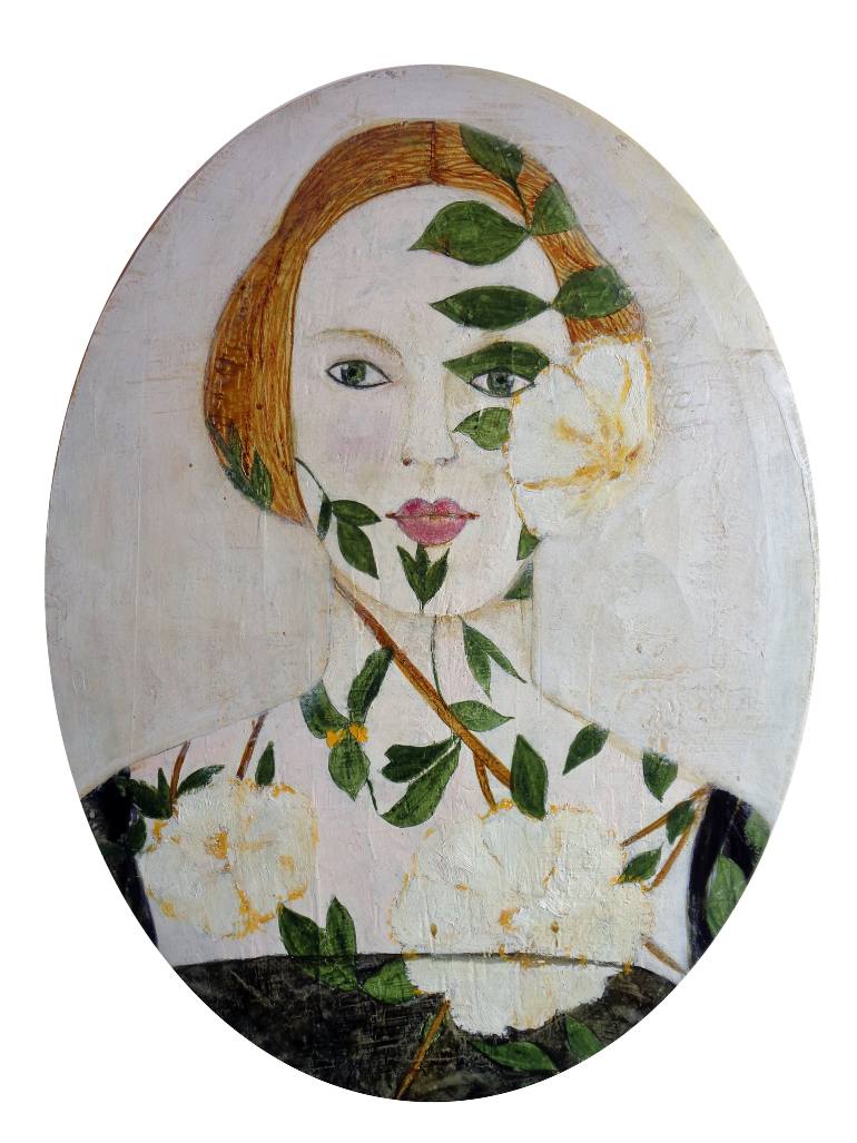 770x1027 Saatchi Art La Femme (Oval Canvas) Painting By Karenina Fabrizzi - Oval Painting