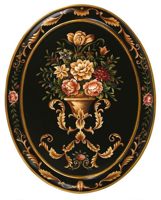 516x640 28 Hand Painted Italian Flower Oval Wall Painting - Oval Painting