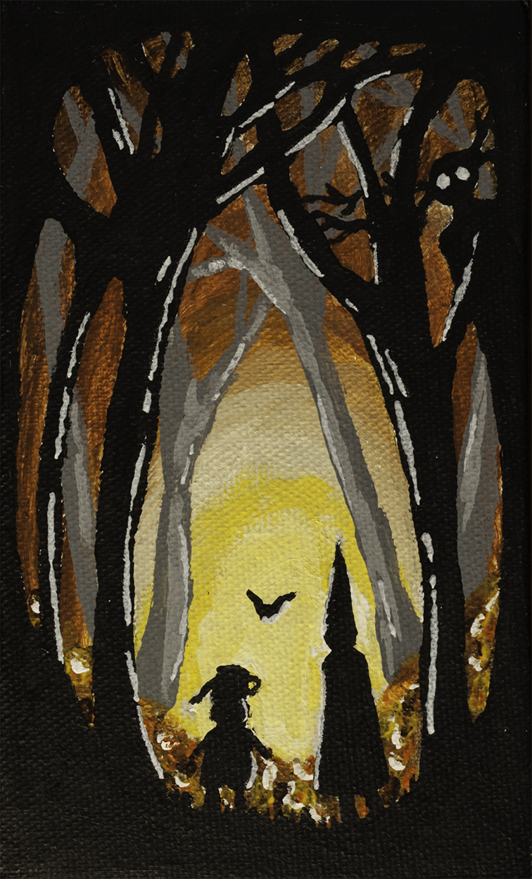 756x1250 Project 3, Week 5 (Final Post) Shadow Woolf - Over The Garden Wall Painting