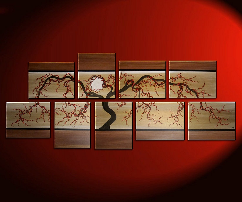 825x690 Large Painting Oversized Huge Abstract Tree Painting Modern - Oversized Painting