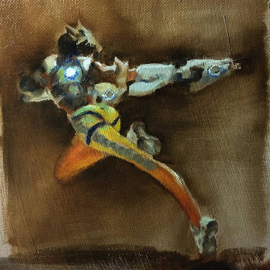 894x894 Oil Painting - Overwatch Painting