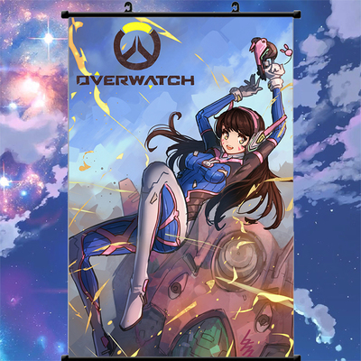 400x400 Overwatch D.va Canvas Painting Giftcartoon - Overwatch Painting