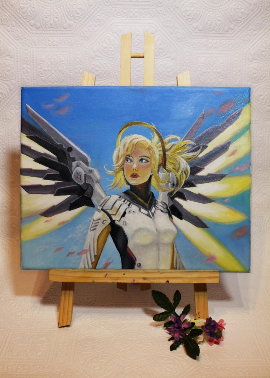 900x1258 Overwatch Mercy Oil Painting Cosplay - Overwatch Painting