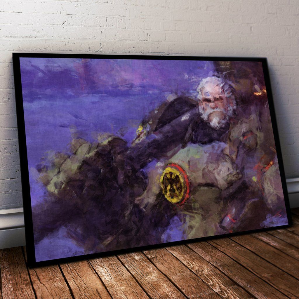 1024x1024 Overwatch Poster. Overwatch Reinhardt Without Helmet Painting - Overwatch Painting