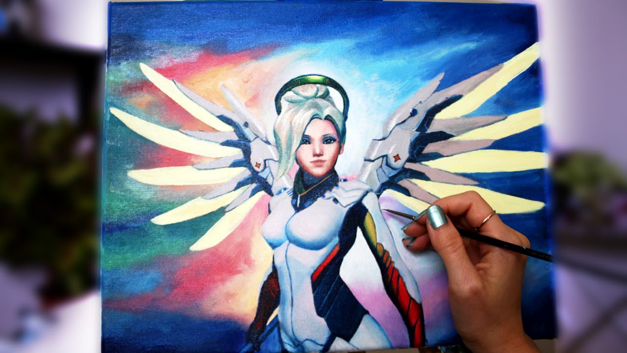 1280x720 Speed Painting Mercy Overwatch - Overwatch Painting