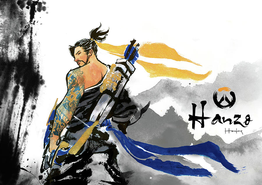 900x636 Hanzo Overwatch Painting By Haze Long - Overwatch Painting