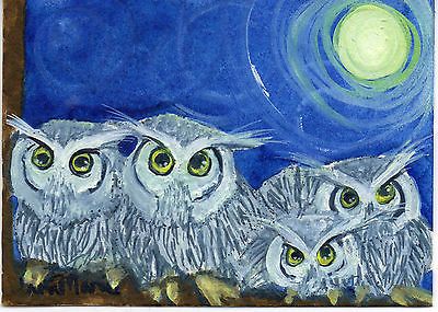 Owl Family Painting