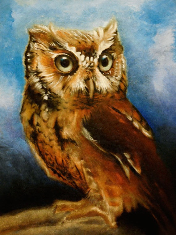570x760 The 1545 Best Owls - Owl Oil Painting