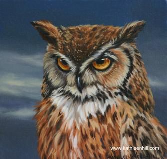 334x317 Owl, Wildlife, Paintings, Oil On Canvas Paintings I Like - Owl Oil Painting
