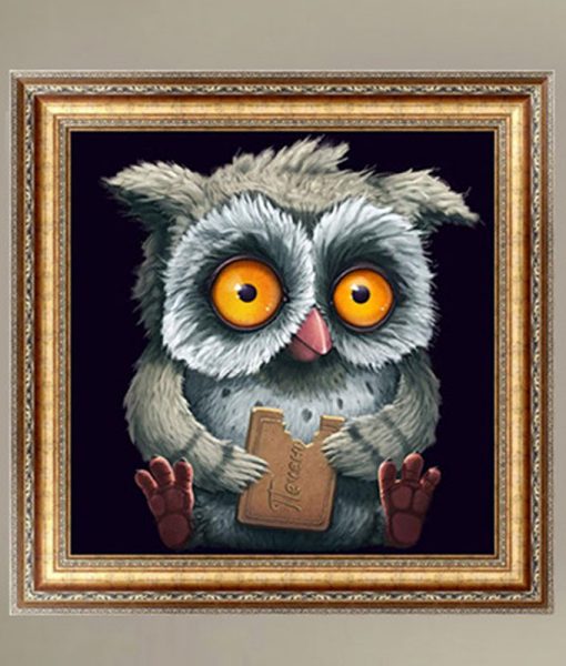 510x600 Diy Diamond Smart Owl Painting Best Owl's Market - Owl Painting