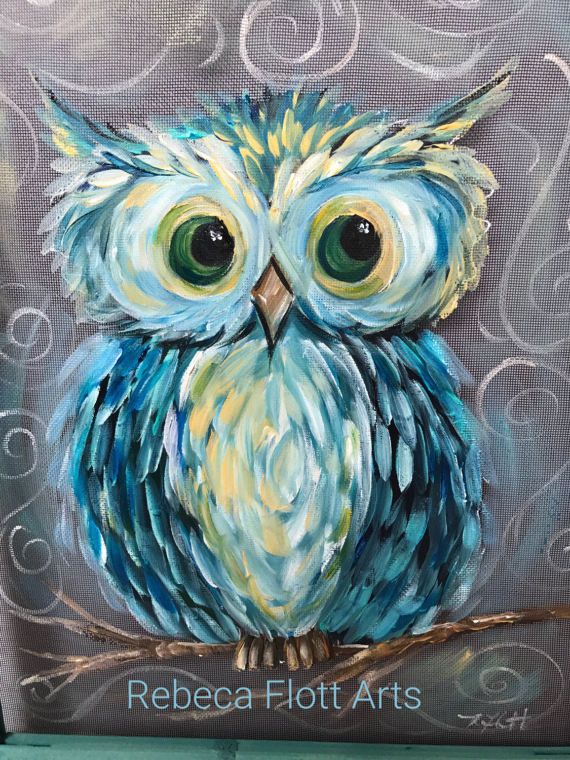 570x760 Owl Always Love You , Owl Painting,original Hand Painting - Owl Painting