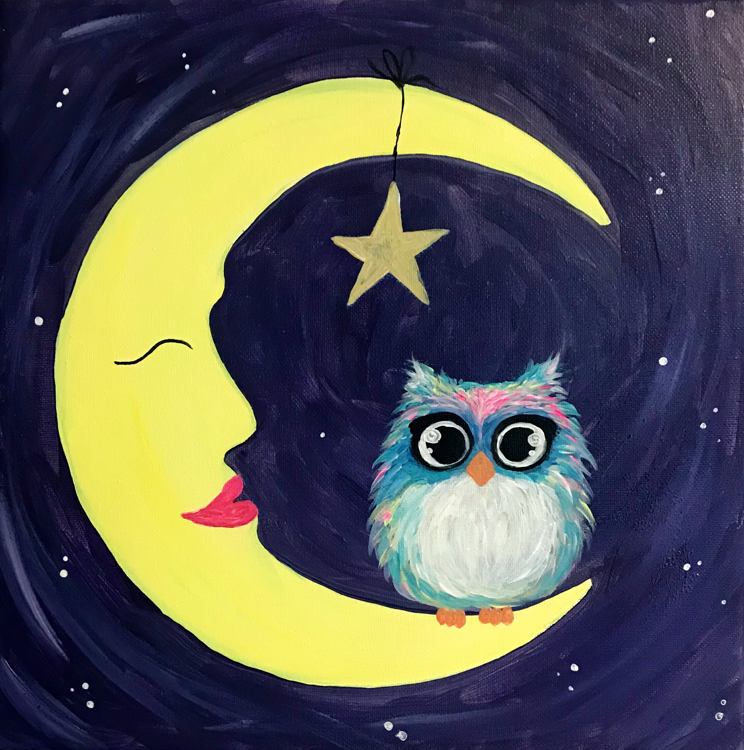 2456x2475 Ardenwald Celestial Owl Painting Class Tuesday, March 20 2pm - Owl Painting