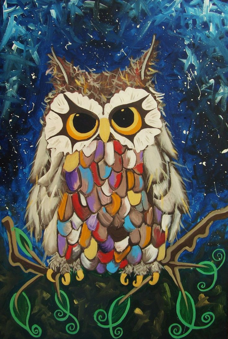 736x1093 49 Lovely Image Of Owl Paintings On Canvas Oil Paintings - Owl Painting Canvas