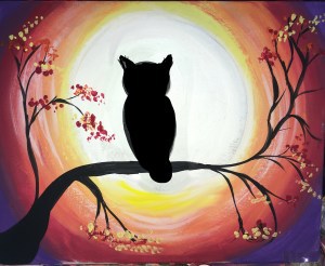 300x246 How To Paint An Owl - Owl Painting Images