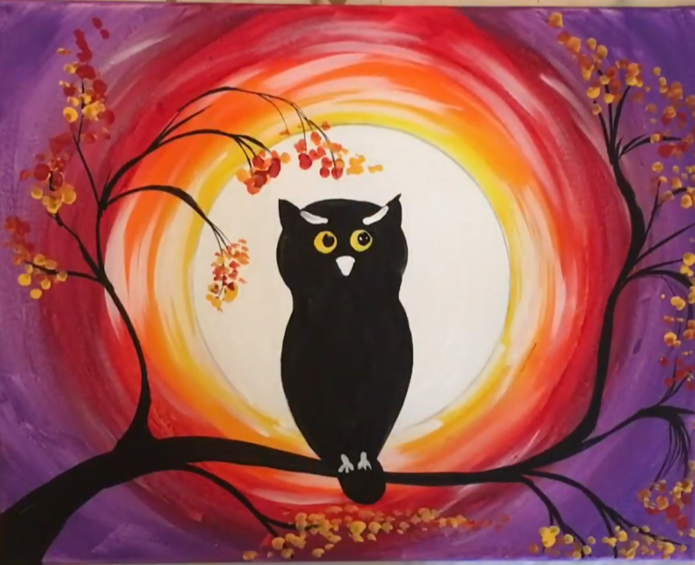 763x621 How To Paint An Owl - Owl Painting Images