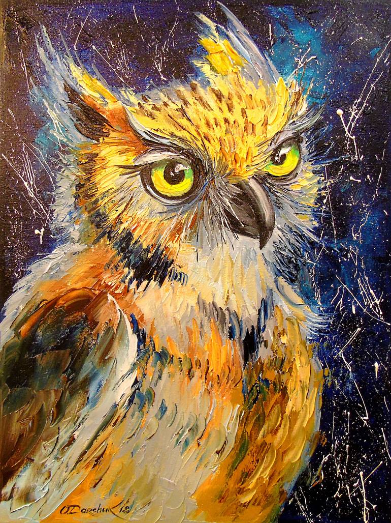 Owl Painting Images at PaintingValley.com | Explore collection of Owl ...