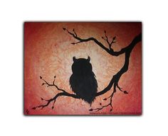 236x192 95 Best Acrylic Paintings Images On Acrylic Paintings - Owl Silhouette Painting