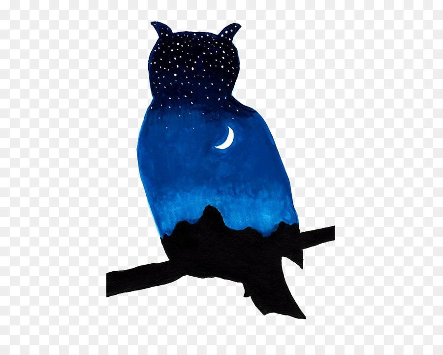 900x720 Owl Silhouette Watercolor Painting Clip Art - Owl Silhouette Painting