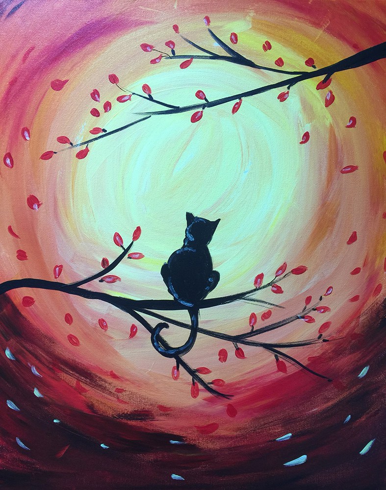 Owl Silhouette Painting at PaintingValley.com | Explore collection of ...