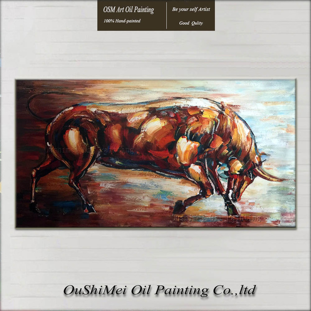 640x640 New Animals Paintings Hand Painted Knife Bull Painting Modern Ox - Ox Painting
