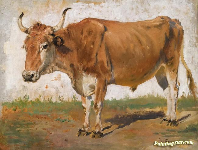 650x493 Ox Artwork By Nikolai Pimonenko Oil Painting Amp Art Prints - Ox Painting