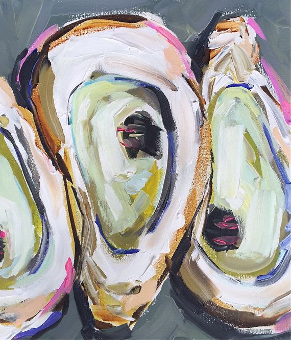 570x666 Oyster Party Sip And Paint Carolina Beach - Oyster Painting