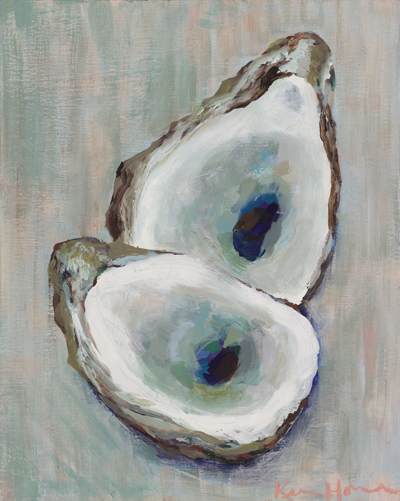 400x501 Oysters And Shells Kim Hovell Art - Oyster Painting