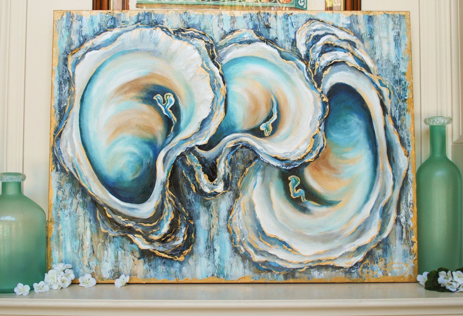 1500x1024 Custom Oyster Painting Coastal Creation Oysters - Oyster Painting