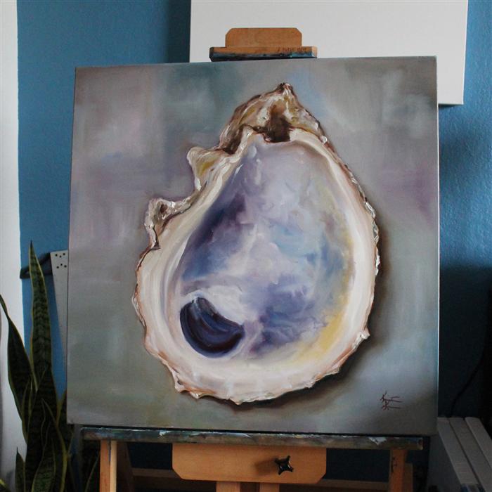700x700 Gulf Oyster Shell Kristine Kainer - Oyster Painting
