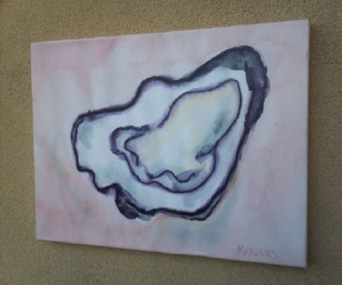 500x417 Mike Meadors Art - Oyster Painting On Canvas